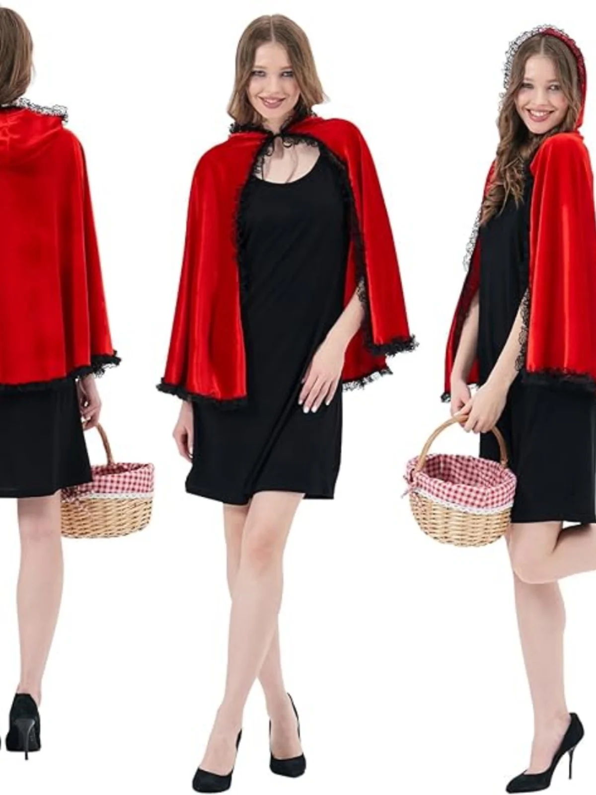 Модный бархатный костюм с капюшоном, маленькая красная шапочка, кружевная отделка, накидка на плечи, весна 2024, женский этнический костюм
Модный бархатный костюм с капюшоном, маленькая красная шапочка, кружевная отделка, накидка на плечи, весна 2024, женский этнический костюм