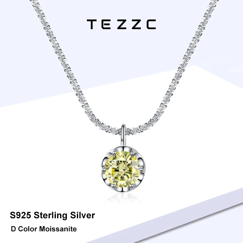 Tezzc 1ct 2ct D Color Moissanite Lab Diamond 925 Sterling Silver Top Quality With White Gold Plated Pendant Necklace Jewelry
Tezzc 1ct 2ct D Color Moissanite Lab Diamond 925 Sterling Silver Top Quality With White Gold Plated Pendant Necklace Jewelry