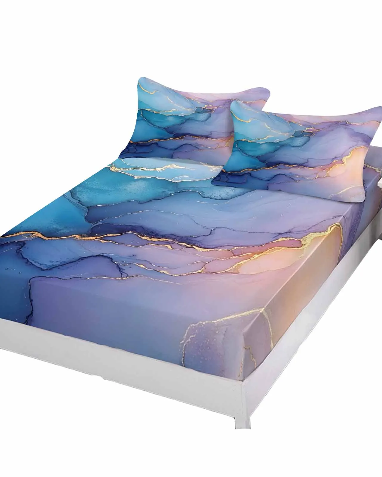 Abstract Blue Purple Marble Bed Mattress Fitted sheet Elastic Rubber Band Non-slip Bed Sheet Pillowcase Set
Abstract Blue Purple Marble Bed Mattress Fitted sheet Elastic Rubber Band Non-slip Bed Sheet Pillowcase Set