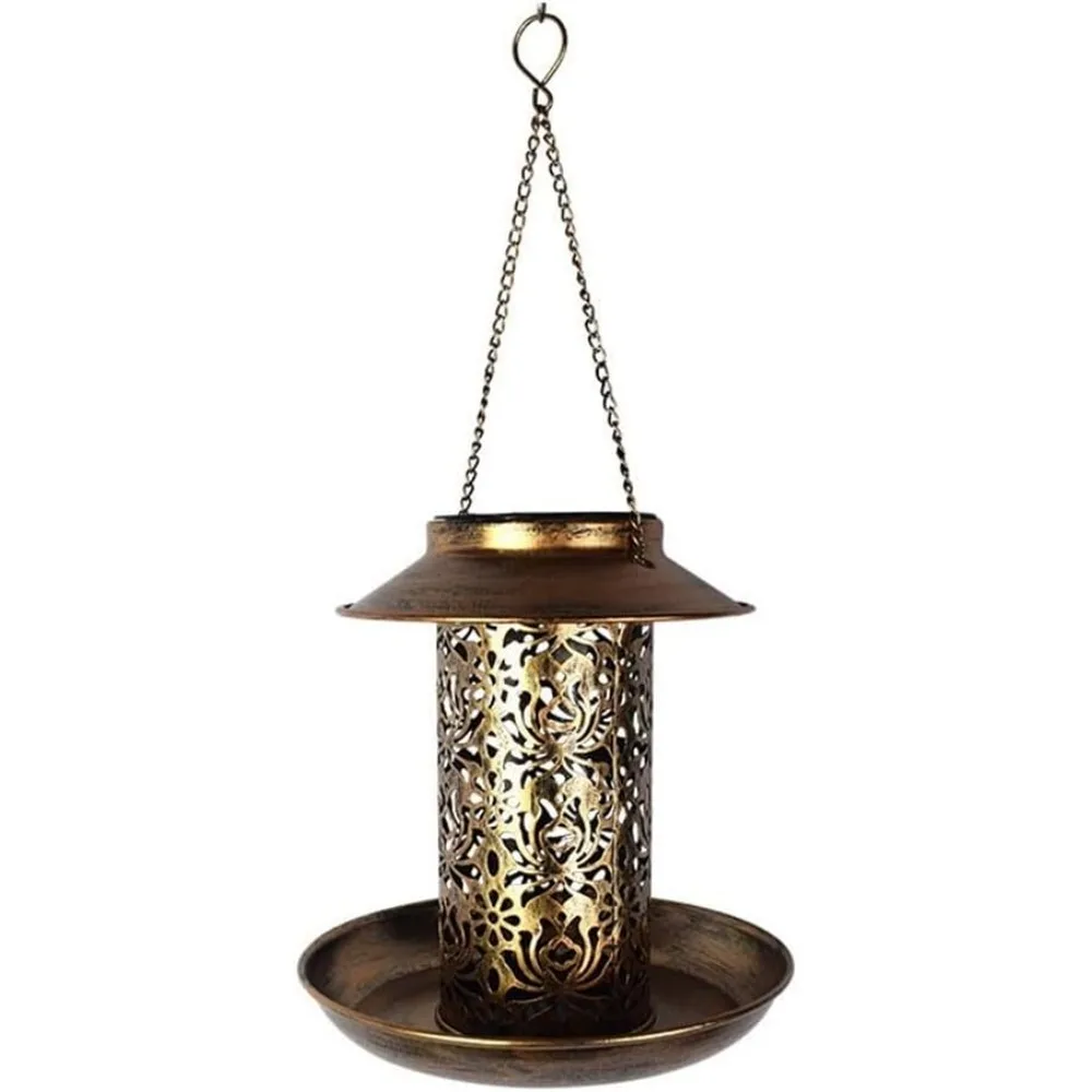 Outdoor Solar Bird Feeder Hanging Metal Hanging Wild Bird Feeder Solar Garden Balcony Light
Outdoor Solar Bird Feeder Hanging Metal Hanging Wild Bird Feeder Solar Garden Balcony Light
