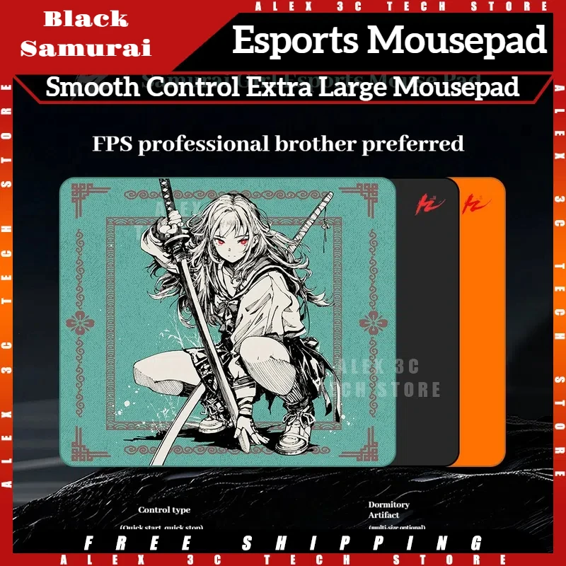 Черный игровой коврик для мыши SAMURAI WARRIOR GIRL Xsoft Smooth Control, очень большой настольный коврик с тонкой поверхностью, противоскользящий коврик для киберспорта
Черный игровой коврик для мыши SAMURAI WARRIOR GIRL Xsoft Smooth Control, очень большой настольный коврик с тонкой поверхностью, противоскользящий коврик для киберспорта