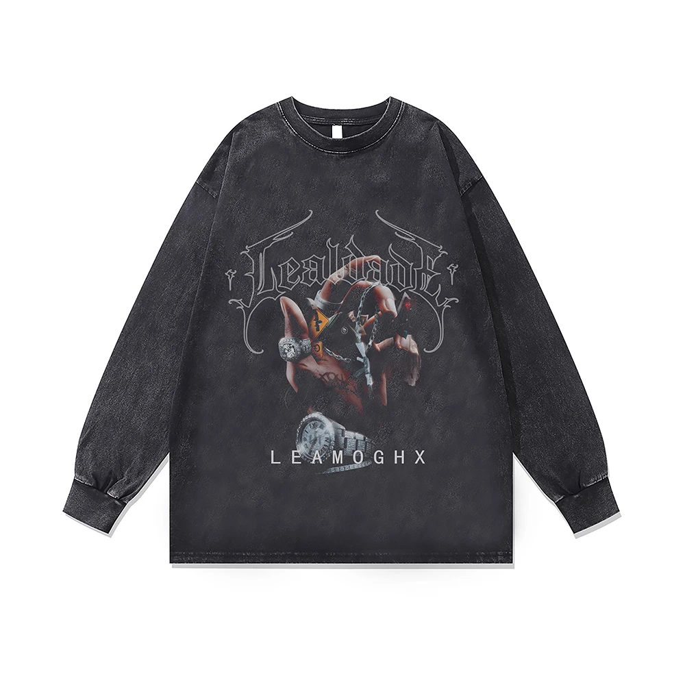 Goth Punk Style Print Distressed Unisex Oversized Sweatshirts Streetwear T-shirt Women Men Hoodie Y2k Vintage Clothes Cotton Top
Goth Punk Style Print Distressed Unisex Oversized Sweatshirts Streetwear T-shirt Women Men Hoodie Y2k Vintage Clothes Cotton Top