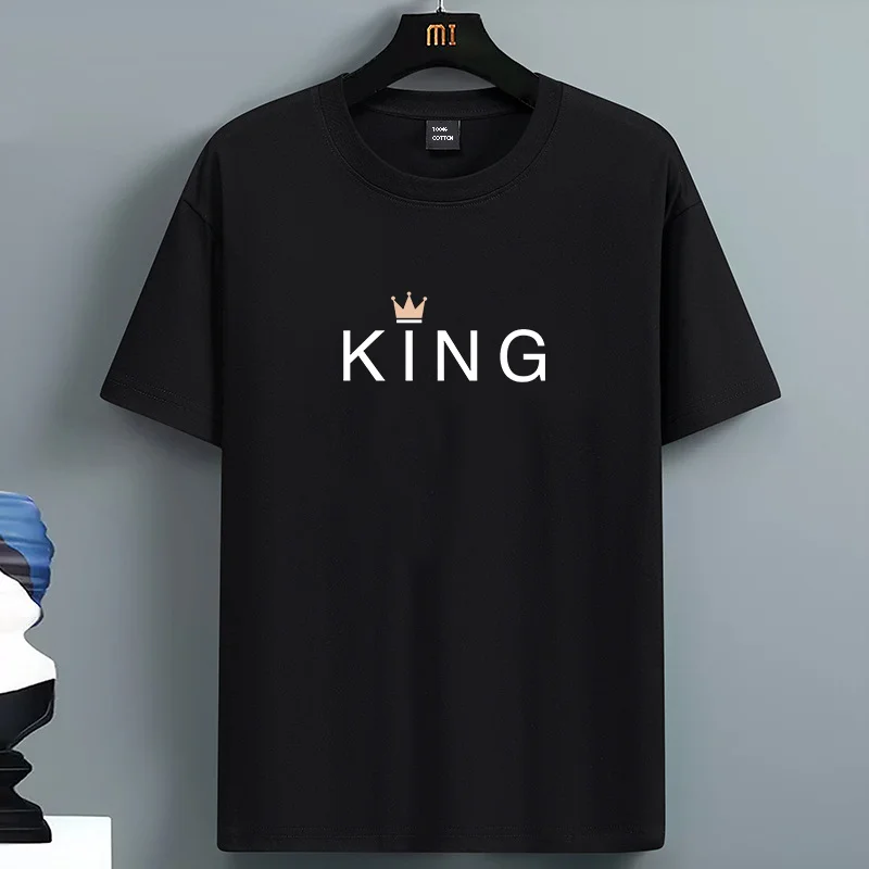 2025 For Men's Summer 100% Cotton High Quality Fashionable Casual Sports Loose King Printed Round Neck Short Sleeve T-shirt Top
2025 For Men's Summer 100% Cotton High Quality Fashionable Casual Sports Loose King Printed Round Neck Short Sleeve T-shirt Top