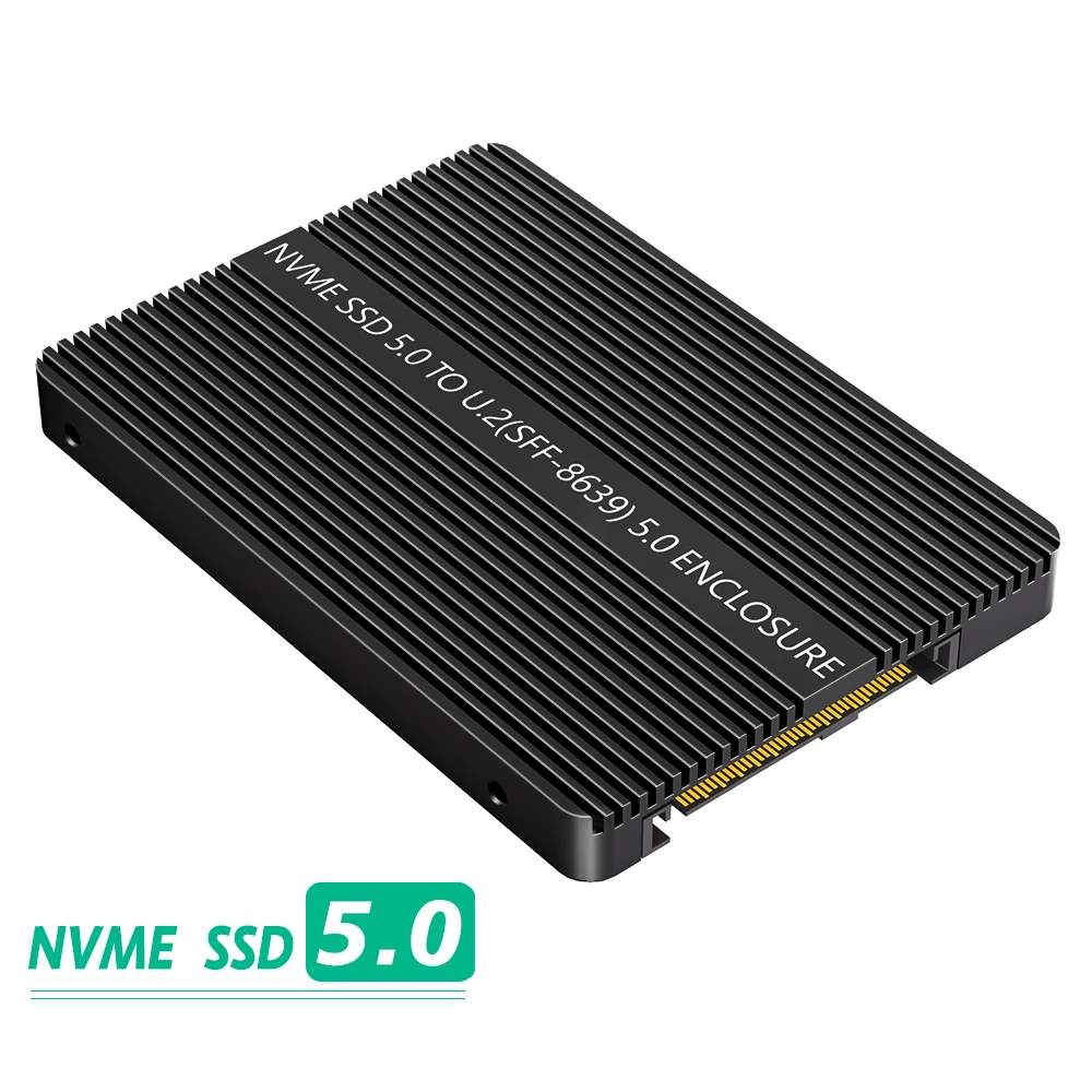 NVMe SSD 5.0 to U.2 (SFF-8639) 5.0 2.5" SSD Adapter with thermal pad, Convert M.2 NVMe SSD to U.2 not for SATA, Black
NVMe SSD 5.0 to U.2 (SFF-8639) 5.0 2.5" SSD Adapter with thermal pad, Convert M.2 NVMe SSD to U.2 not for SATA, Black