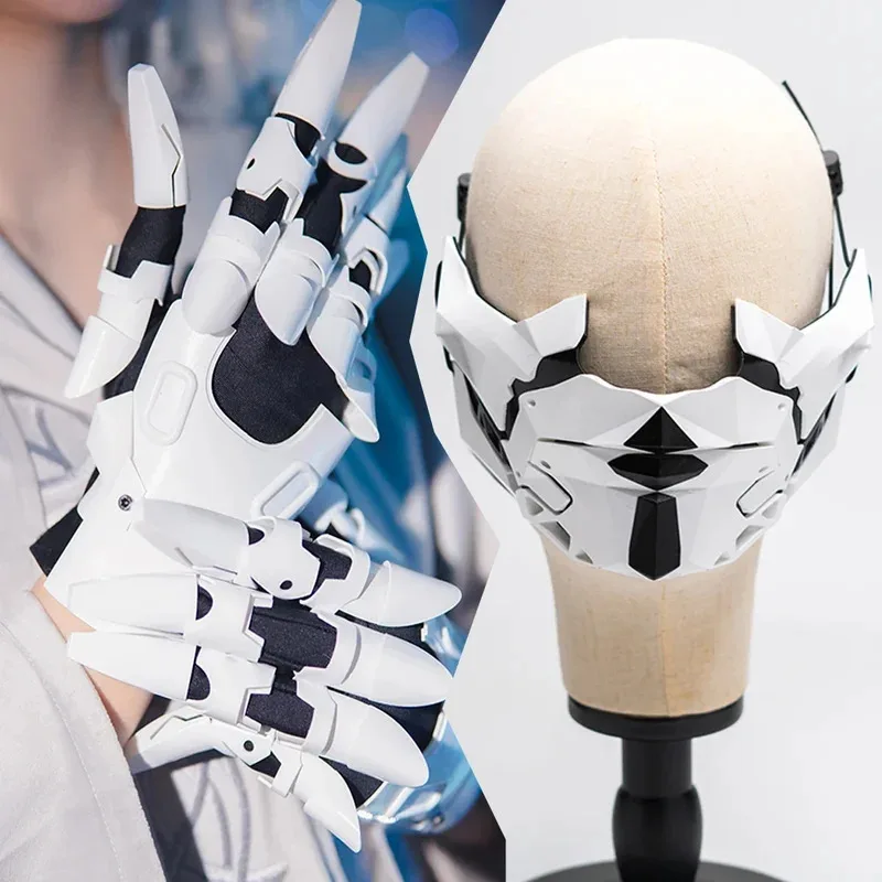 Knight Gauntlet Game Cyber Punk Cos Mechanical Cosplay Half Face Ninja Masks For Men Women Functional trend Photography Props
Knight Gauntlet Game Cyber Punk Cos Mechanical Cosplay Half Face Ninja Masks For Men Women Functional trend Photography Props