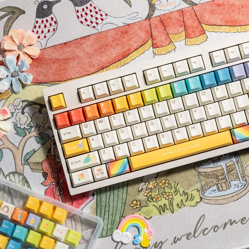 Original Pixie Meadow Keycaps 175 Key PBT Dye-Sub Cherry Profile Keycaps Custom Key Caps DIY Mechanical Keyboard Anime Mouse Pad
Original Pixie Meadow Keycaps 175 Key PBT Dye-Sub Cherry Profile Keycaps Custom Key Caps DIY Mechanical Keyboard Anime Mouse Pad