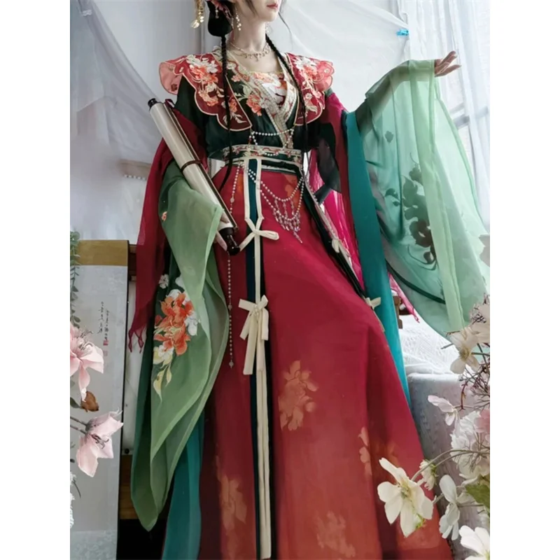 DY20Древний китайский костюм, женская одежда, традиционный женский костюм ханьфу больших размеров, танцевальные костюмы династии Тан, платье феи в народном стиле, красное 
DY20Древний китайский костюм, женская одежда, традиционный женский костюм ханьфу больших размеров, танцевальные костюмы династии Тан, платье феи в народном стиле, красное