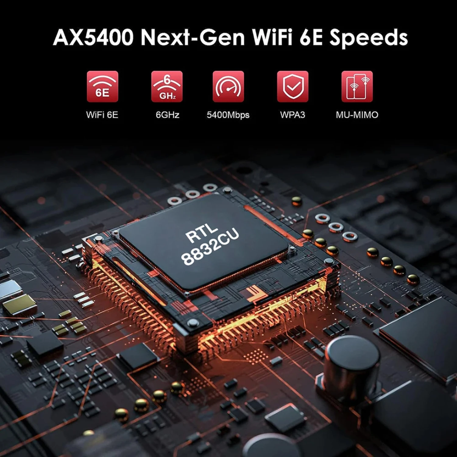 USB WiFi 6E AX5400 Адаптер Трехдиапазонный 2,4G/5G/6GHz Wi-Fi USB3.0 Dongle Антенна с высоким коэффициентом усиления Драйвер беспроводной сетевой карты Бесплатно
USB WiFi 6E AX5400 Адаптер Трехдиапазонный 2,4G/5G/6GHz Wi-Fi USB3.0 Dongle Антенна с высоким коэффициентом усиления Драйвер беспроводной сетевой карты Бесплатно