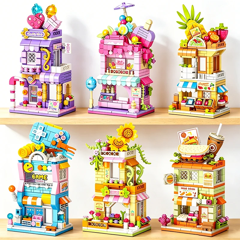City Street View Building Block Set DIY Ice Cream Coffee Flower Shop Model Building Toy Ideal for Home Decor and Holiday Gifts
City Street View Building Block Set DIY Ice Cream Coffee Flower Shop Model Building Toy Ideal for Home Decor and Holiday Gifts