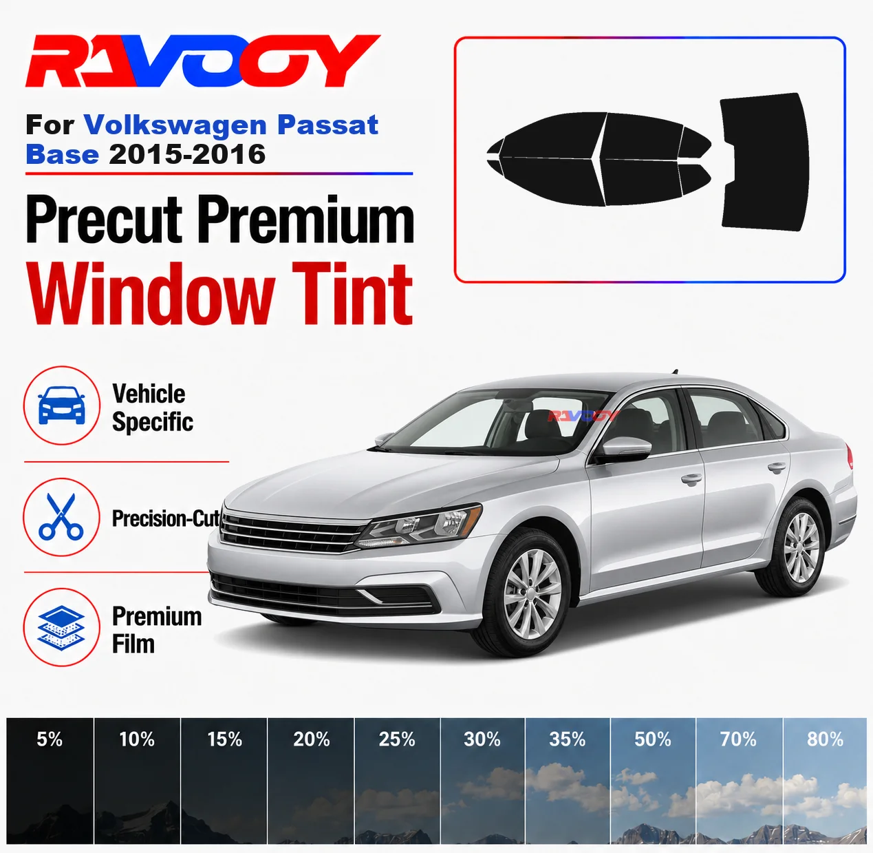 Premium Precut Window Tint Kit Front Windows Rear Windows Rear Windshield For Volkswagen Passat Base 2015-2016 Nano Ceramic Film
Premium Precut Window Tint Kit Front Windows Rear Windows Rear Windshield For Volkswagen Passat Base 2015-2016 Nano Ceramic Film