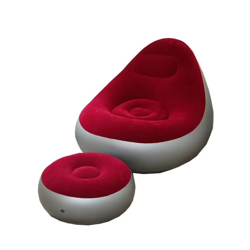 Modern outdoor inflatable PVC flocking sofa bed New foldable recliner with foot pump 
Modern outdoor inflatable PVC flocking sofa bed New foldable recliner with foot pump