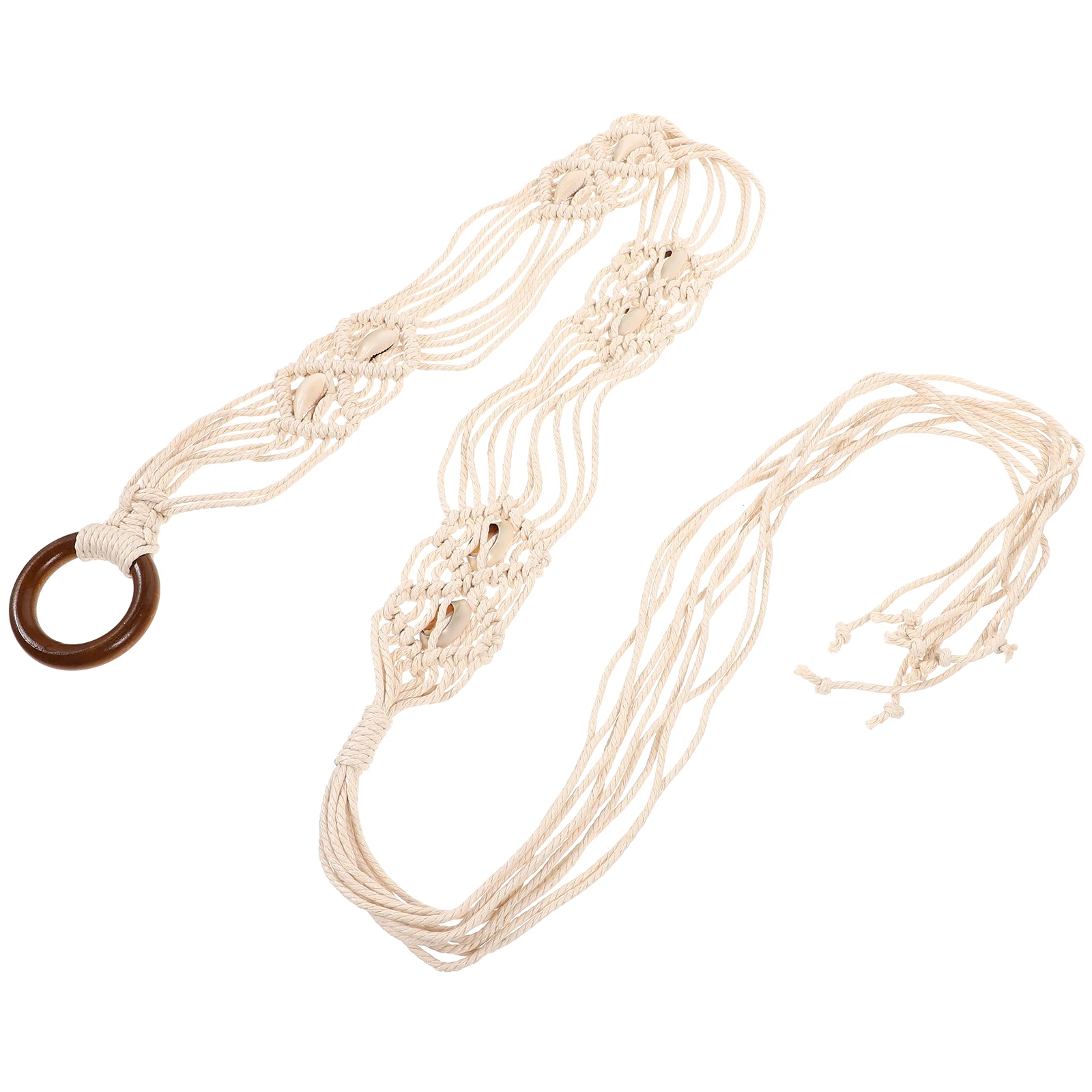 Bohemian Shell Belt Hand Woven Wax Rope Women Dress Belts Shell Waist Belt Fashion Beige No Buckle Comfortable Unique
Bohemian Shell Belt Hand Woven Wax Rope Women Dress Belts Shell Waist Belt Fashion Beige No Buckle Comfortable Unique