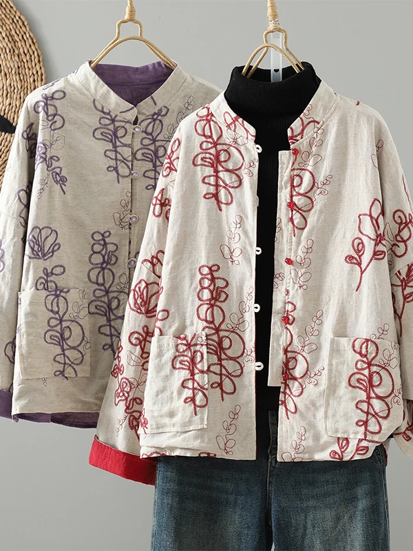 Korean Japanese High End New Chinese Sle Women's Jaet plus Size Embroidery Art Double Sided Wear Long Sve Coat
Korean Japanese High End New Chinese Sle Women's Jaet plus Size Embroidery Art Double Sided Wear Long Sve Coat