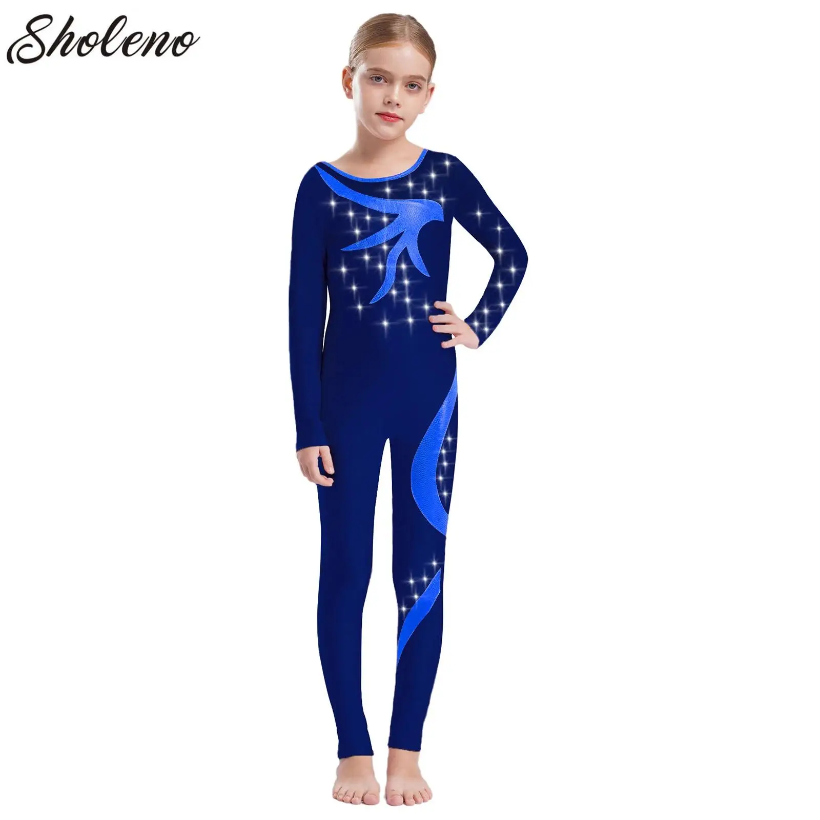 Kids Girls Full Body Jumpsuit Rhythmic Gymnastic Bodysuit Figure Ice Skating Dance Costume Long Sleeve Unitard Ballet Dancewear
Kids Girls Full Body Jumpsuit Rhythmic Gymnastic Bodysuit Figure Ice Skating Dance Costume Long Sleeve Unitard Ballet Dancewear