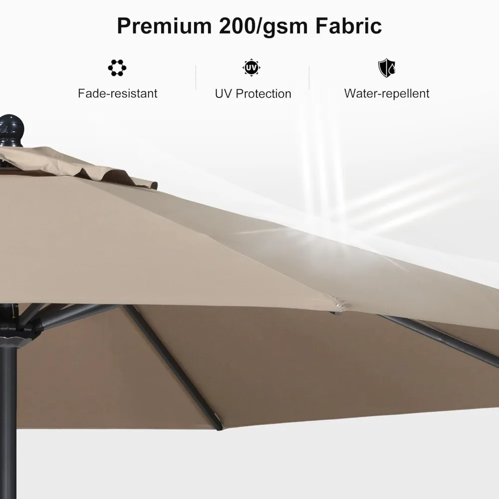 11' Round Patio Umbrella Outdoor Table Umbrella Aluminum Frame Market Umbrella Sun with 8 Sturdy Ribs, Customized
11' Round Patio Umbrella Outdoor Table Umbrella Aluminum Frame Market Umbrella Sun with 8 Sturdy Ribs, Customized