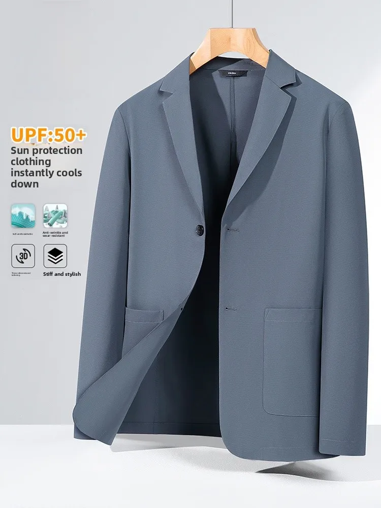 Rn Summer Men's Busin Casual Lightweight Ice Silk Cool Feeling Coat Thin Wfle Pattern High Elastici Sun Protection ...
Rn Summer Men's Busin Casual Lightweight Ice Silk Cool Feeling Coat Thin Wfle Pattern High Elastici Sun Protection ...