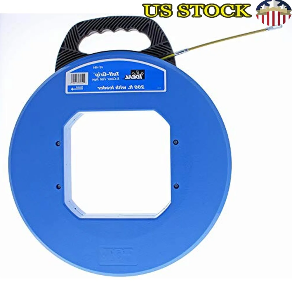 Non-Conductive Fiberglass Fish Tape 3/16" x 200ft Wire Puller with Tuff-Grip Pro Electricians' Preferred Choice Routing Wiring
Non-Conductive Fiberglass Fish Tape 3/16" x 200ft Wire Puller with Tuff-Grip Pro Electricians' Preferred Choice Routing Wiring