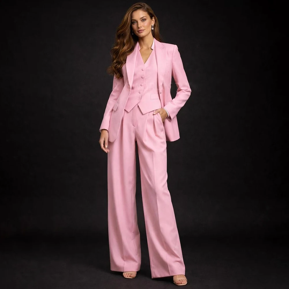 High Pink Women's Suits Customized Single Breasted Regular Fit Blazer Formal Business 3 Piece Jacket Pants Vest Full Sets
High Pink Women's Suits Customized Single Breasted Regular Fit Blazer Formal Business 3 Piece Jacket Pants Vest Full Sets