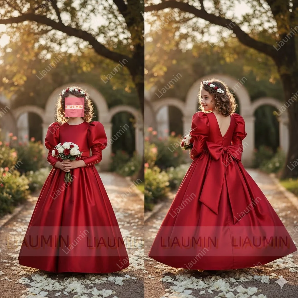 Liaumin Red Flower Girl Dresses Long Sleeve Full Length Princess Tulle Lace First Communion Pageant SKirt Kids Customized W21.14
Liaumin Red Flower Girl Dresses Long Sleeve Full Length Princess Tulle Lace First Communion Pageant SKirt Kids Customized W21.14