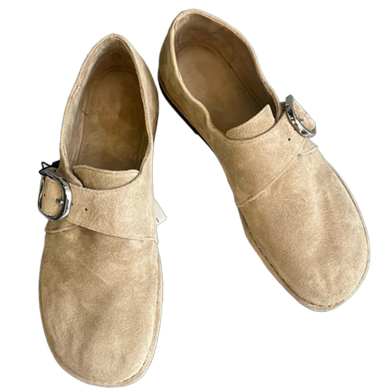 Withered British Fashion Retro Suede Loafers Cowhide Flat Shoes Women's Minimalist Shoes Slip On Buckle Quality Shoes
Withered British Fashion Retro Suede Loafers Cowhide Flat Shoes Women's Minimalist Shoes Slip On Buckle Quality Shoes