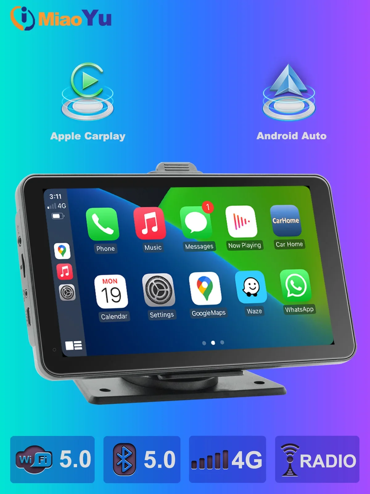Portable Car Stereo Apple Carplay&Android Auto 7 Inch for Car Plug in Wireless Carplay Dash Mount GPS Navigation Mirror Link
Portable Car Stereo Apple Carplay&Android Auto 7 Inch for Car Plug in Wireless Carplay Dash Mount GPS Navigation Mirror Link
