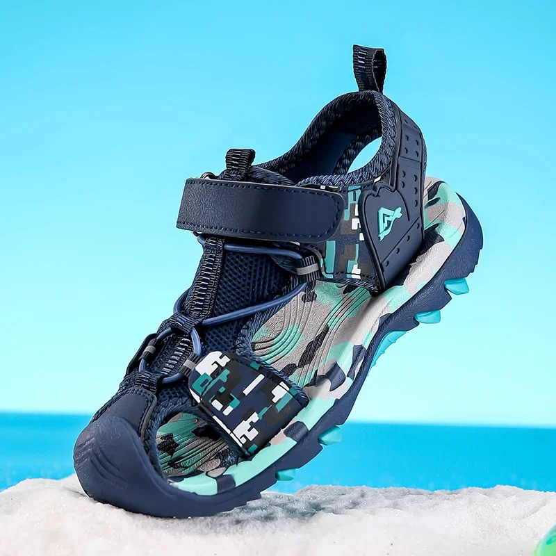 Children's Sandals 2025 New Summer Hollow Breathable Boys' Sports Sandals Soft Sole Closed-toe Anti-collision Kid's Beach Shoes
Children's Sandals 2025 New Summer Hollow Breathable Boys' Sports Sandals Soft Sole Closed-toe Anti-collision Kid's Beach Shoes