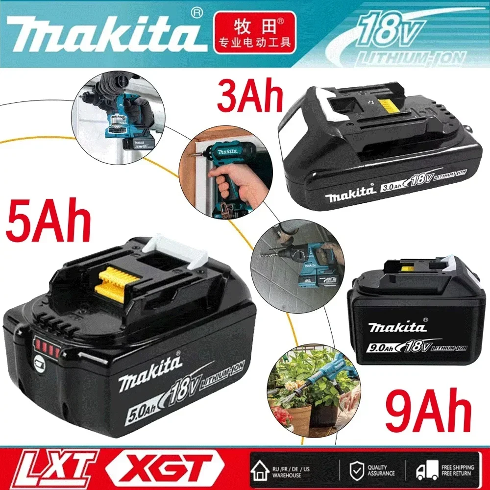 Original genuine Makita 18V Battery for 9/5/3Ah Battery BL1860 BL1850B BL1850 BL1840 BL1830B Makita Replacement Lithium Battery
Original genuine Makita 18V Battery for 9/5/3Ah Battery BL1860 BL1850B BL1850 BL1840 BL1830B Makita Replacement Lithium Battery