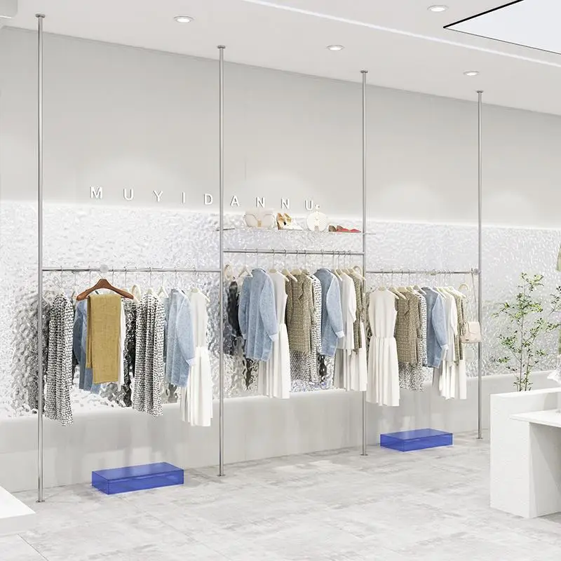 Custom. Clothing Store Wedding Dress Stainless Steel World Keel Display Stand Men's Women's Clothing Store Shelf Is Hanging on
Custom. Clothing Store Wedding Dress Stainless Steel World Keel Display Stand Men's Women's Clothing Store Shelf Is Hanging on