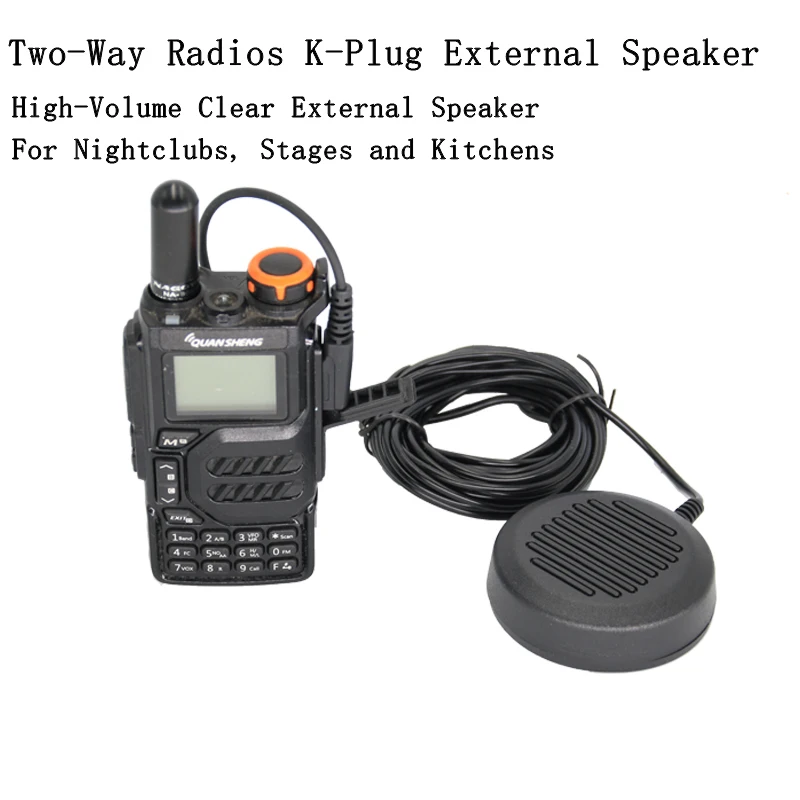 K-Connector Walkie Talkies External Mini Speaker, Loud External Speaker, for Bars, Concerts, Kitchens Handheld Radio Loudspeaker
K-Connector Walkie Talkies External Mini Speaker, Loud External Speaker, for Bars, Concerts, Kitchens Handheld Radio Loudspeaker