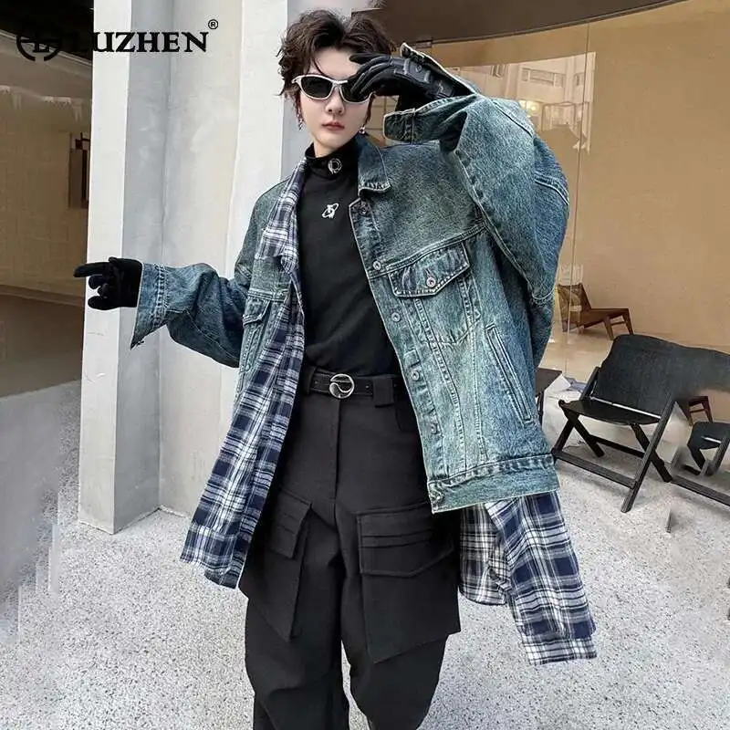 LUZHEN 2025 Spring Fashion Checked Loose Shirts Splicing Design Denim Jackets Men's High Street Trendy Fake Two Piece New LZ3072
LUZHEN 2025 Spring Fashion Checked Loose Shirts Splicing Design Denim Jackets Men's High Street Trendy Fake Two Piece New LZ3072