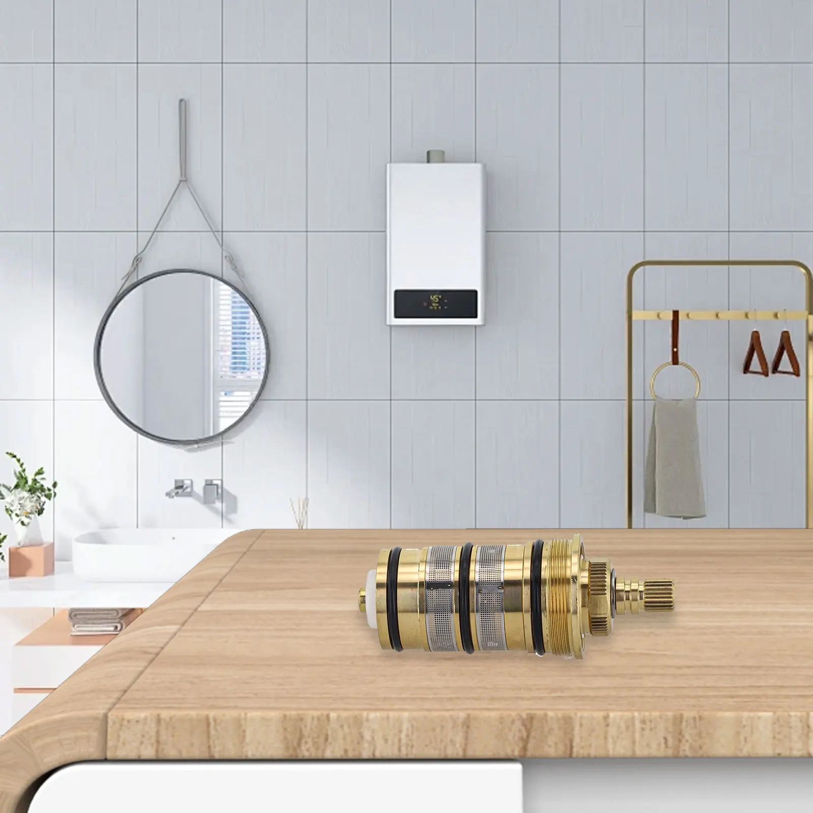 For Hot And Cold Water Changes Shower Mixer Valve Bathroom Color As Shown In The Picture Stick-type Thermostats
For Hot And Cold Water Changes Shower Mixer Valve Bathroom Color As Shown In The Picture Stick-type Thermostats