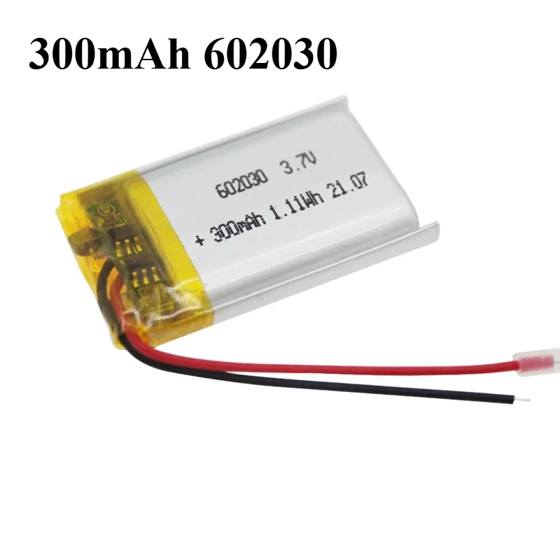 300mAh 602030 High Quality Polymer Lithium Battery Digital Product Polymer Battery Suitable for Bluetooth Earphones
300mAh 602030 High Quality Polymer Lithium Battery Digital Product Polymer Battery Suitable for Bluetooth Earphones