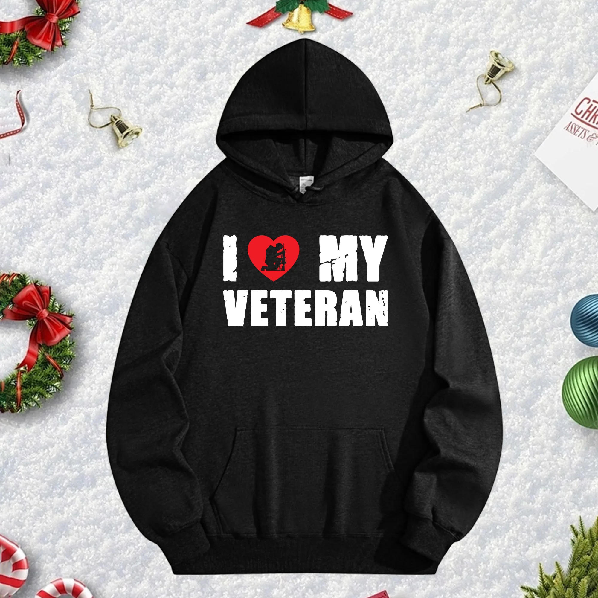 I LOVE VETERAN 270G Черная толстовка унисекс, уютный флисовый пуловер для зимы, рождественского и новогоднего праздничного наряда
I LOVE VETERAN 270G Черная толстовка унисекс, уютный флисовый пуловер для зимы, рождественского и новогоднего праздничного наряда