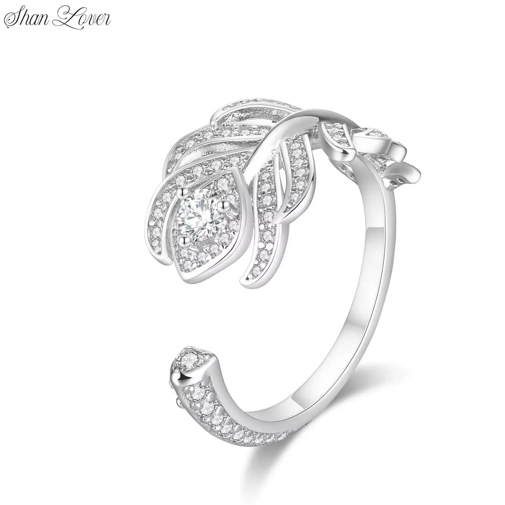 ShanLover Brand S925 Real 925 Silver Full Diamond Feather Ring Opening Design Pure Sterling Silver Rings For Woman Man Jewelry
ShanLover Brand S925 Real 925 Silver Full Diamond Feather Ring Opening Design Pure Sterling Silver Rings For Woman Man Jewelry