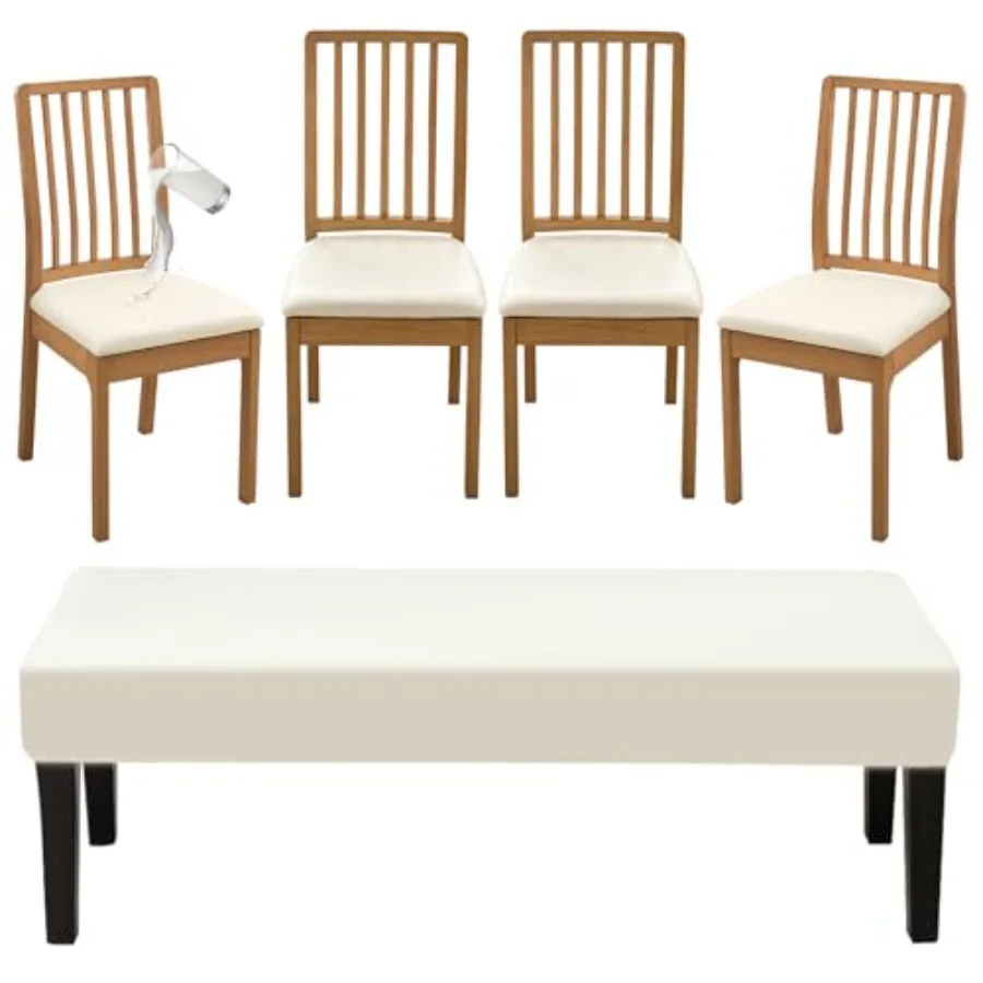 Dining Room Chair Covers Slipcovers Set of 4 with 1PC Bench Cover Stretchable and Removable Slipcover for Kitchen Living Room B
Dining Room Chair Covers Slipcovers Set of 4 with 1PC Bench Cover Stretchable and Removable Slipcover for Kitchen Living Room B