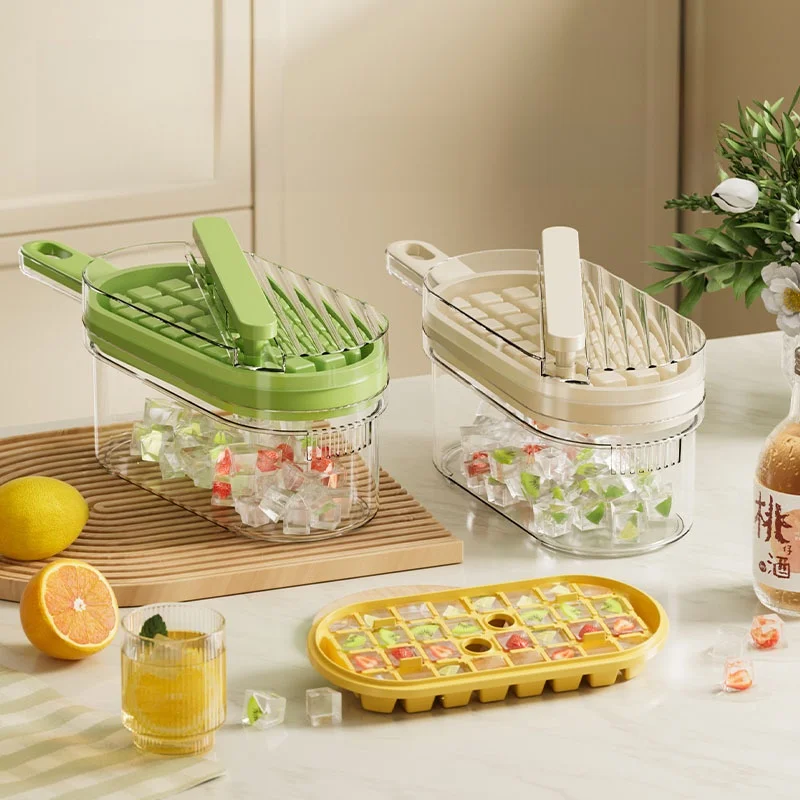 Large Capacity Ice Tray with Press Mold Double Layer Ice Cube Storage Bin And Ice Spoon Kitchen Cooking Utensils Ice Mold
Large Capacity Ice Tray with Press Mold Double Layer Ice Cube Storage Bin And Ice Spoon Kitchen Cooking Utensils Ice Mold