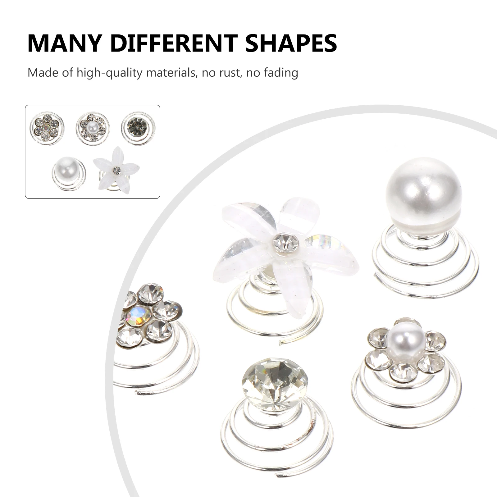 30pcs Wedding Hair Accessories Spiral Hairpin U Shaped Clips Bridal Fork Sticks Crystal Pearl Diamond Safe Durable Quality 
30pcs Wedding Hair Accessories Spiral Hairpin U Shaped Clips Bridal Fork Sticks Crystal Pearl Diamond Safe Durable Quality