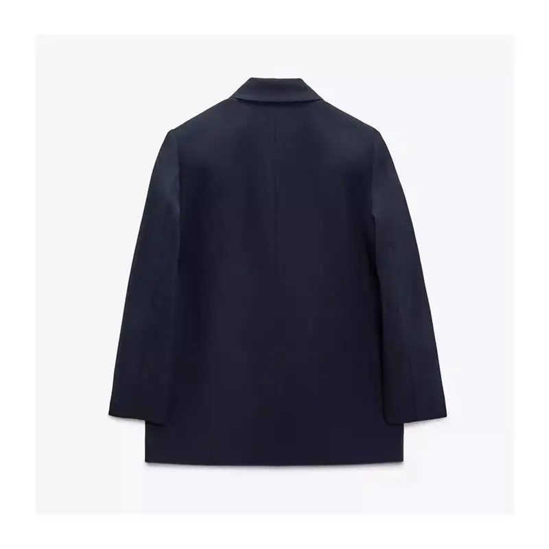 Casual Loose Long Sve Double-Breasted Suit Jaet Versatile Autumn New Sle 399 Nylon Fabric Pure Color Women's Faion
Casual Loose Long Sve Double-Breasted Suit Jaet Versatile Autumn New Sle 399 Nylon Fabric Pure Color Women's Faion