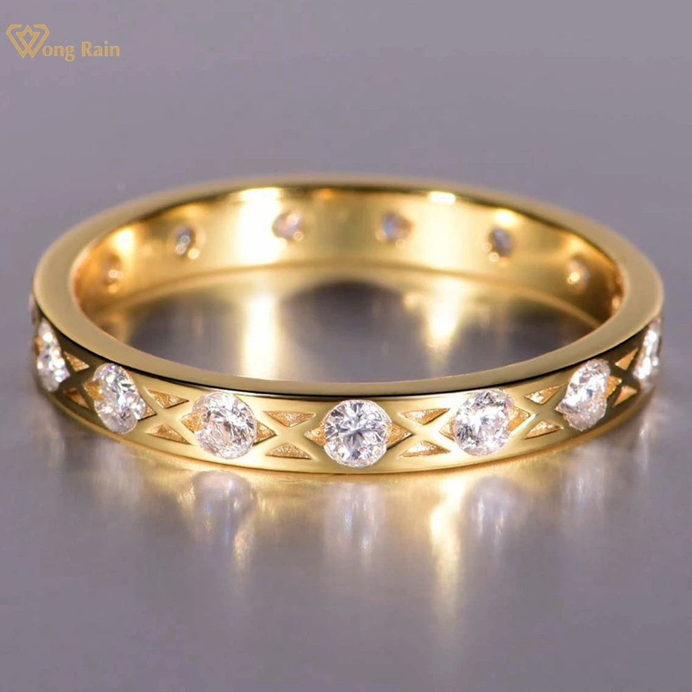 Wong Rain Solid 925 Sterling Silver 3EX VVS1 Round Cut Real Moissanite Diamonds Gemstone Wedding Row Rings Fine Jewelry Band
Wong Rain Solid 925 Sterling Silver 3EX VVS1 Round Cut Real Moissanite Diamonds Gemstone Wedding Row Rings Fine Jewelry Band