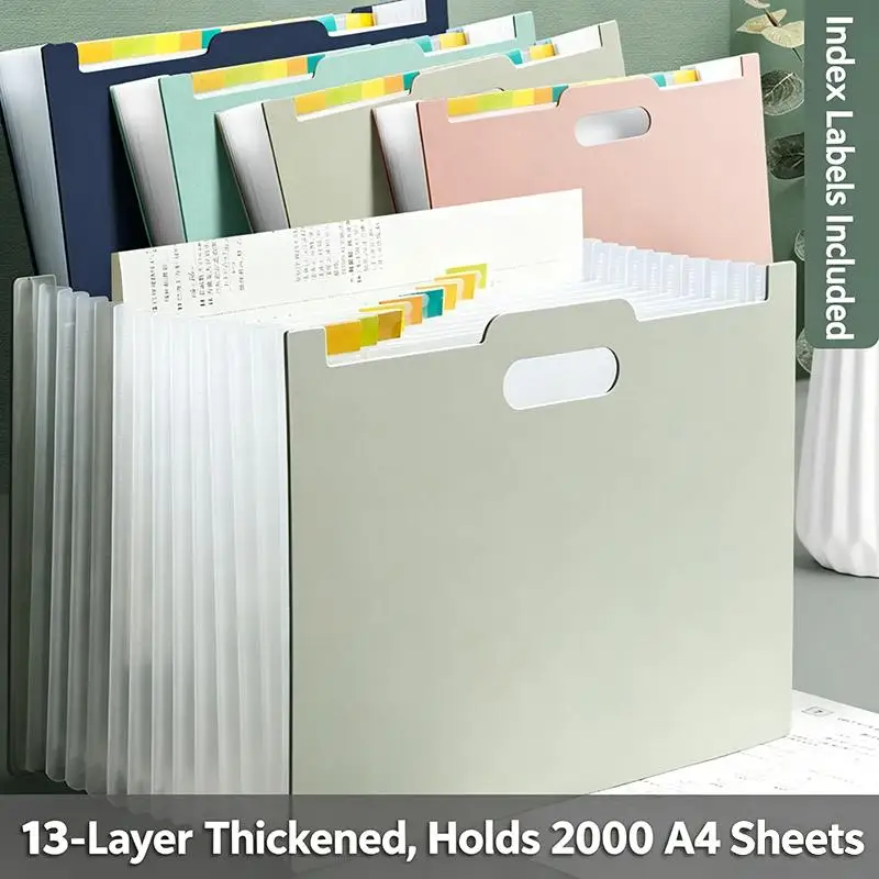 13 Pockets Accordion File Organizer, Expanding File Folder With Lable Pocket,Upright Open Top,A4/Letter Size Paper Document
13 Pockets Accordion File Organizer, Expanding File Folder With Lable Pocket,Upright Open Top,A4/Letter Size Paper Document