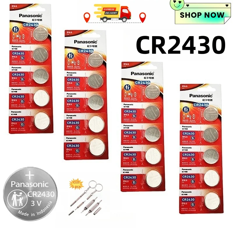 2-50pcs Original Panasonic CR2430 Watch Buttom Battery DL2430 ECR2430 GPCR2430 CR 2430 3V Lithium Coin Cell Batteries
2-50pcs Original Panasonic CR2430 Watch Buttom Battery DL2430 ECR2430 GPCR2430 CR 2430 3V Lithium Coin Cell Batteries