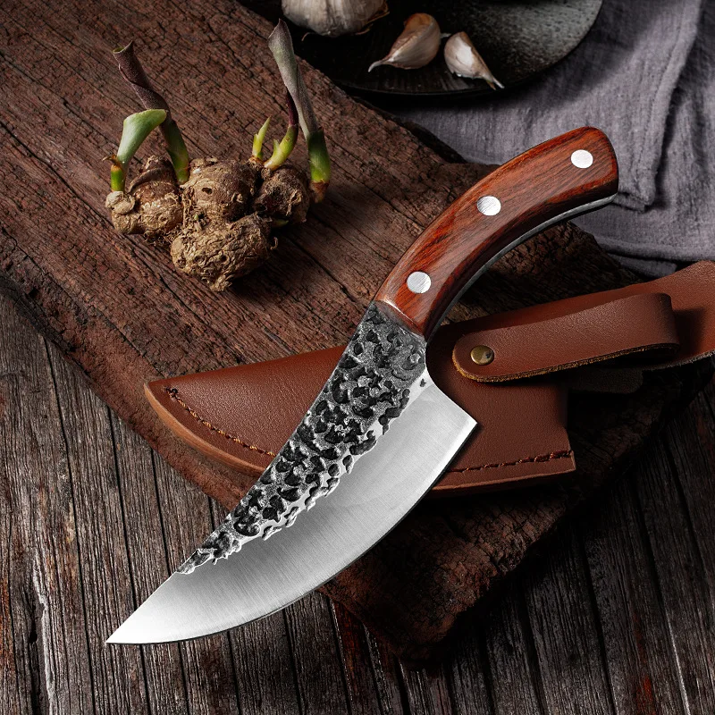 Handmade Forged Stainless Steel Kitchen Knife Boning Fruit Knife Meat Cleaver Butcher Knife Cooking BBQ
Handmade Forged Stainless Steel Kitchen Knife Boning Fruit Knife Meat Cleaver Butcher Knife Cooking BBQ