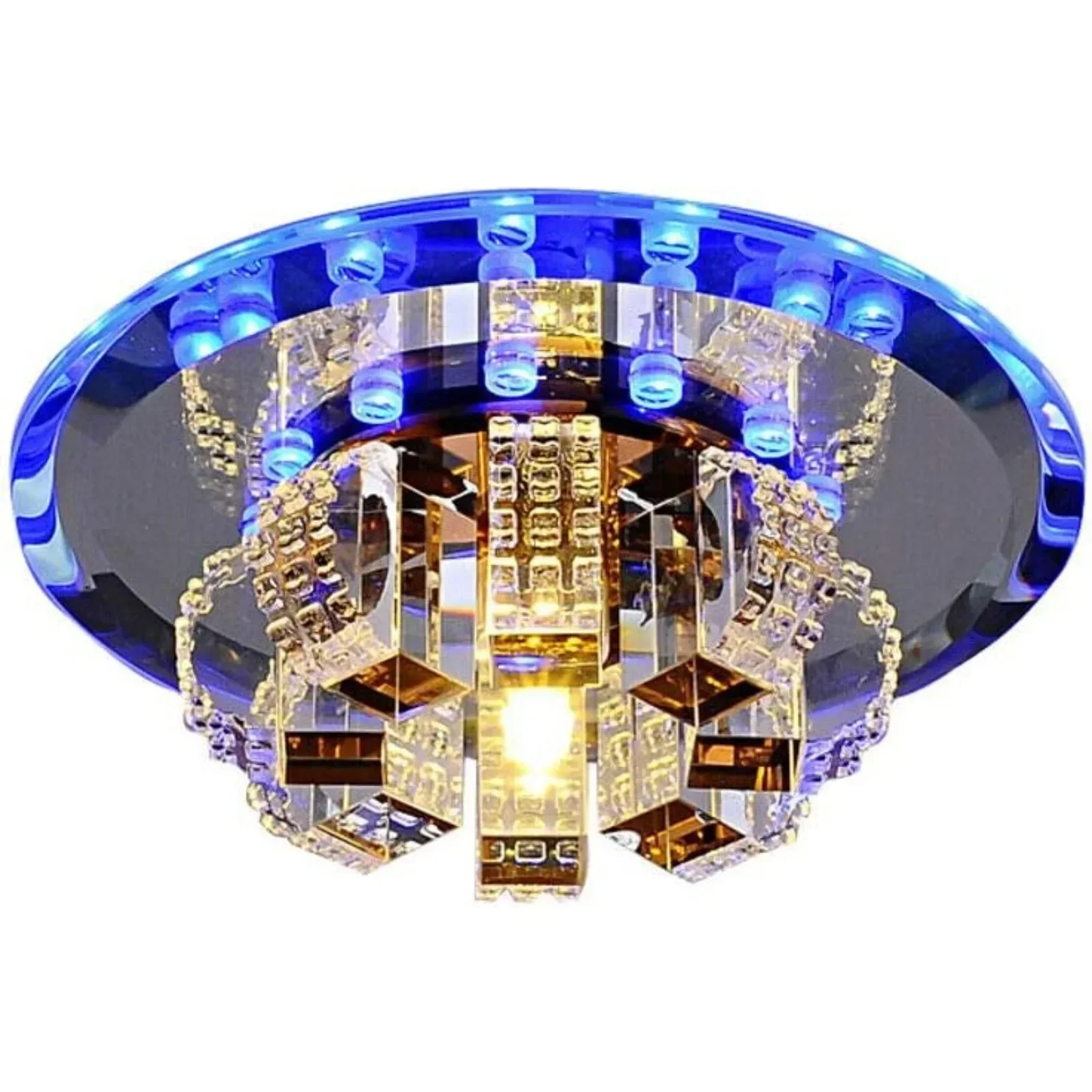 Современный хрустальный потолочный светильник 7-дюймовый мини-роскошный хрустальный светильник K9, подвесной светильник для скрытого монтажа, синий-теплый белый свет
Современный хрустальный потолочный светильник 7-дюймовый мини-роскошный хрустальный светильник K9, подвесной светильник для скрытого монтажа, синий-теплый белый свет