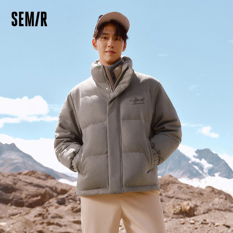 Semir Down Jacket Men Suede-like Texture 2025 Winter New Solid Color Embroidered Couple Matching Loose Coat
Semir Down Jacket Men Suede-like Texture 2025 Winter New Solid Color Embroidered Couple Matching Loose Coat
