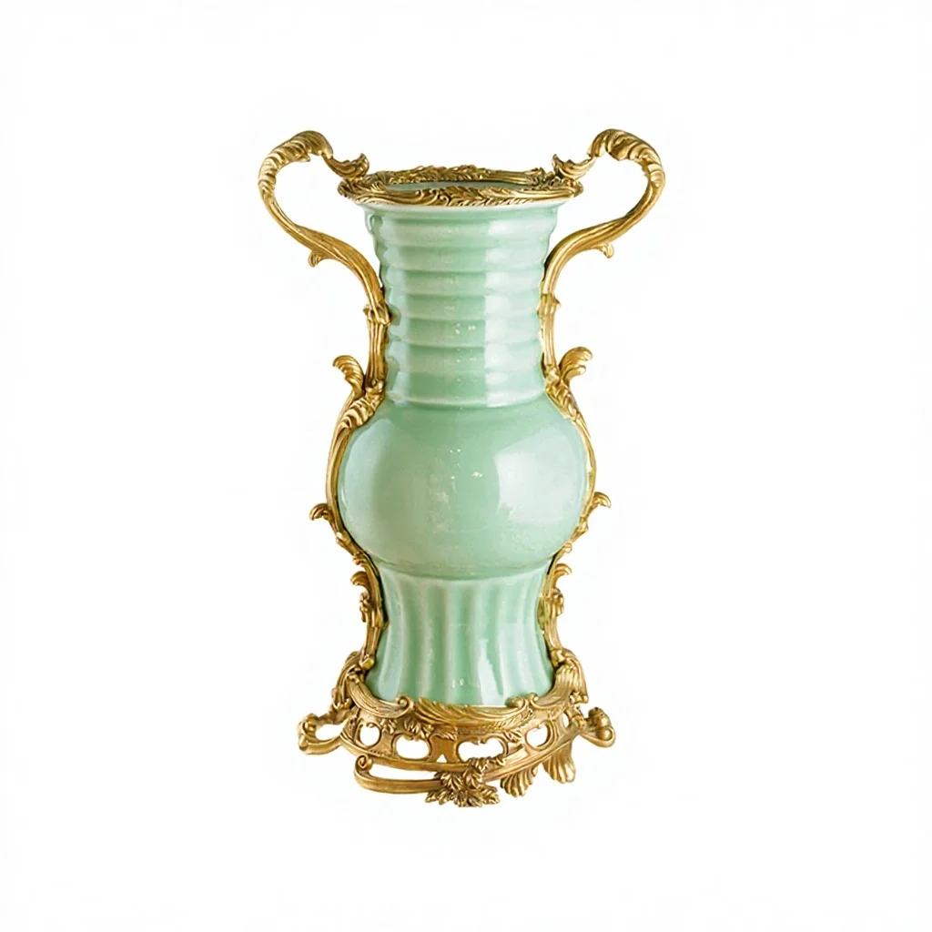 &c Luxurious Bronze Decorative Art Style Ceramic Vase, Featuring Elegant Linear Designs,a Fine Piece of Ceramic Work
&c Luxurious Bronze Decorative Art Style Ceramic Vase, Featuring Elegant Linear Designs,a Fine Piece of Ceramic Work