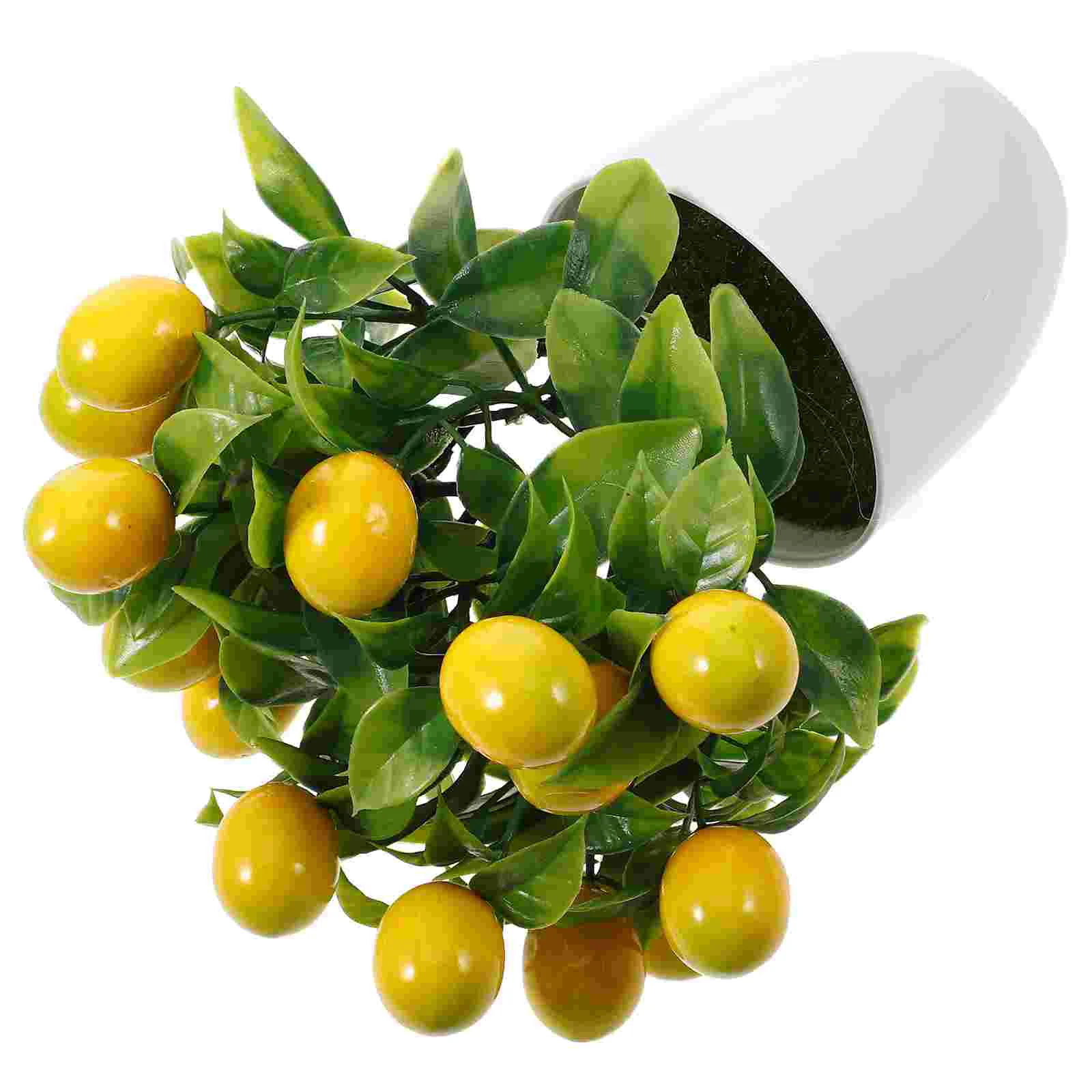 Artificial Lemon Tree Potted Plant Fake Desktop Faux Plants Indoor Decorative Plastic Lasting Realistic Style Office Home
Artificial Lemon Tree Potted Plant Fake Desktop Faux Plants Indoor Decorative Plastic Lasting Realistic Style Office Home