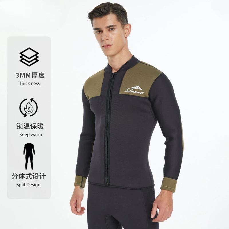 Split Wetsuit Velvet Thermal Top 3MM Zipper Diving Swimsuit Cold-proof Surf Suit
Split Wetsuit Velvet Thermal Top 3MM Zipper Diving Swimsuit Cold-proof Surf Suit