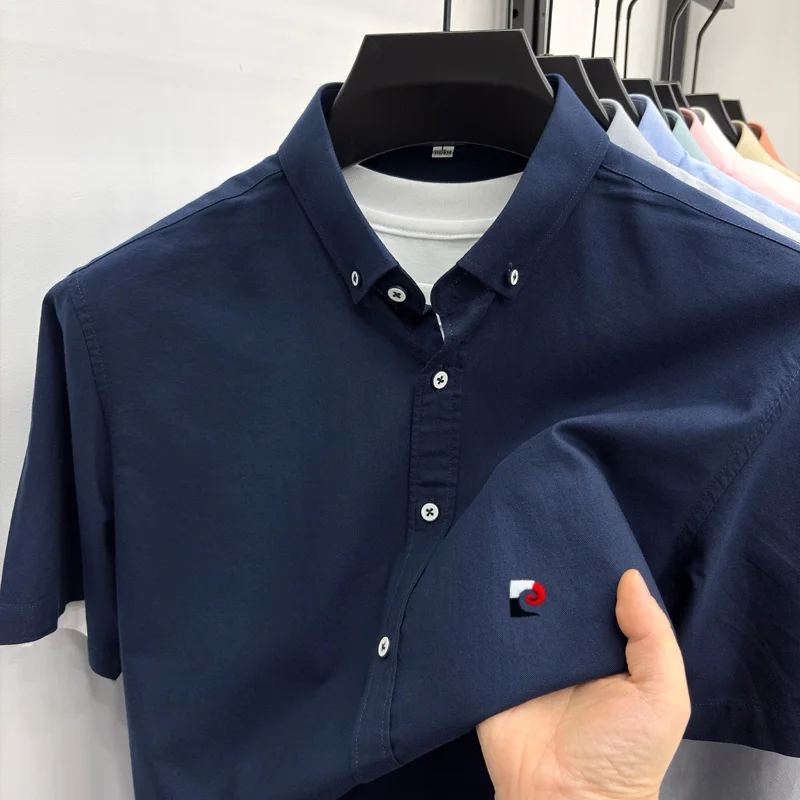 High quality brand 100% cotton short sleeve shirt new fashion embroidery luxury comfort breathable top summer casual men's wear
High quality brand 100% cotton short sleeve shirt new fashion embroidery luxury comfort breathable top summer casual men's wear