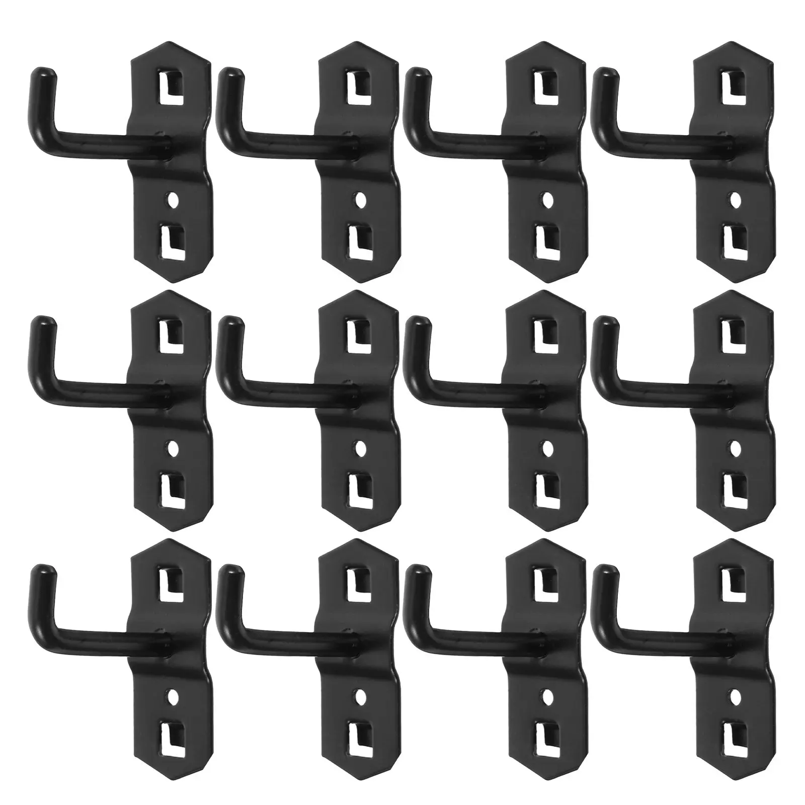 12Pcs Black Steel Pegboard Hooks Shelf Brackets for Garage Wall Retail Store Tool Clothing Hanging Slat Wall Shelf Brackets
12Pcs Black Steel Pegboard Hooks Shelf Brackets for Garage Wall Retail Store Tool Clothing Hanging Slat Wall Shelf Brackets