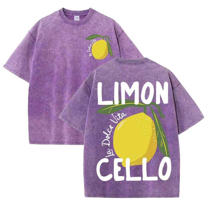 Lemon Cello Fresh Fruit White Letter Woman Washed T Shirt Casual Cotton T Shirts Summer Casual Tops Loose Y2K Short Sleeve
Lemon Cello Fresh Fruit White Letter Woman Washed T Shirt Casual Cotton T Shirts Summer Casual Tops Loose Y2K Short Sleeve